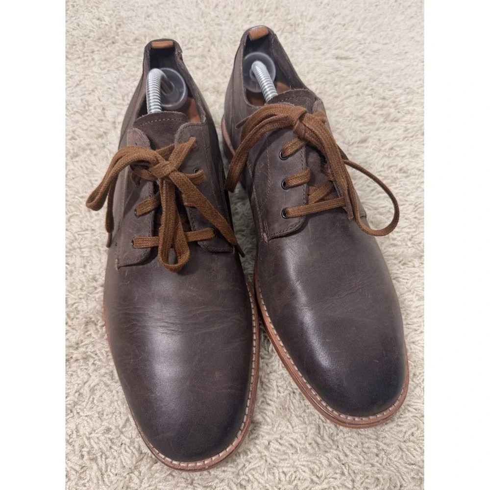 Cole Haan Feathercraft Grand Brown Leather Blucher Oxford Dress Shoes Men's 10.5